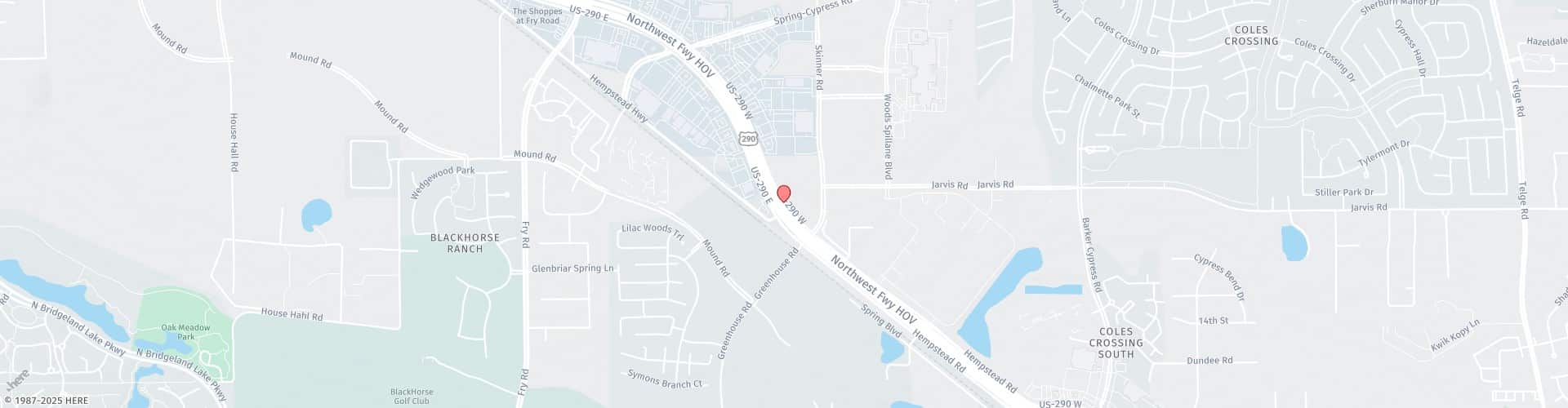 Location Map: 25282 Northwest Freeway Cypress, TX 77429