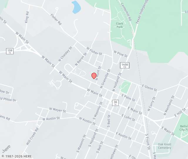 Location Map: 235 West Palm, Suite 106 Bellville, Texas 77418