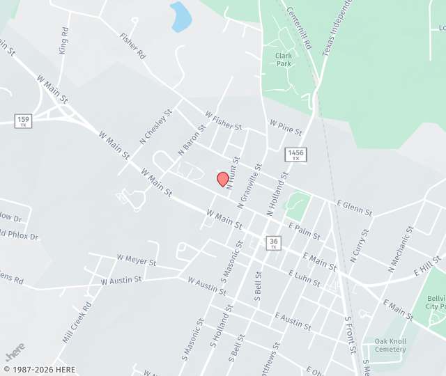 Location Map: 235 West Palm, Suite 106 Bellville, Texas 77418