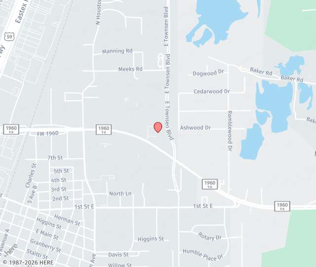 Location Map: 1485 FM 1960 Bypass Rd E, Suite 260 Kingwood, Texas 77339